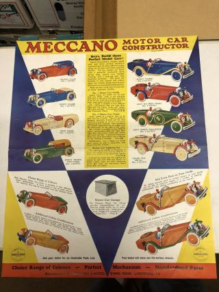 Meccano Motor Car Constructor Advertising Leaflet 2