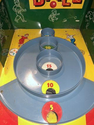 1950s Marx Tin Litho Automatic Score SKEE BALL Game Toy Tin.  BOX 3