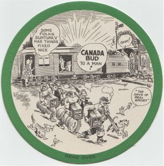 Canada Bud Breweries Ltd Beer Coaster 3 – Toronto,  Ontario – Lou Skuce Graphics