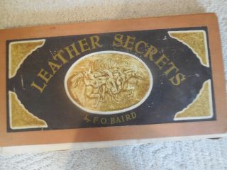 Vintage " Leather Secrets " By F.  O.  Baird 1951 Leather Craft Patterns Leathercraft