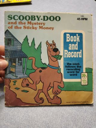 Vtg Scooby - Doo And The Mystery Of Sticky Money Peter Pan Read Along Book Record