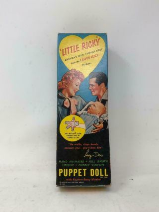 1953 Little Ricky Puppet Doll I Love Lucy Tv Show Rare Vintage W/ Box