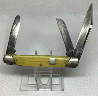 Vintage John Primble Pocket Knife - Made In Usa - 3 Blade Folding Knife