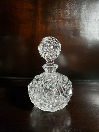 Tiffany& Co Cut Crystal Perfume Bottle W/sticker And Engraved,  Vintage