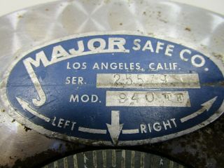 Vintage Major Safe Company Floor Safe Cover W Combination Lock Round 2