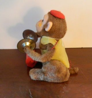 Vintage Battery Operated Flipping Monkey With Beanie Cap Playing Cymbals 2