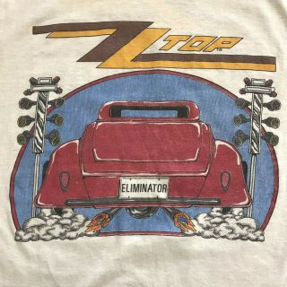 Vintage Zz Top Eliminator 500 Sleeveless Shirt Tank Top Small 1983 Concert Tour