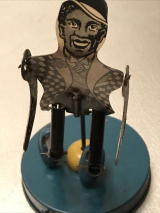 Vintage Extremely Rare Antique Tin - Metal Dancing Mr.  Bojingles Toy