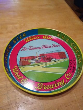 Vintage Utica Club West End Brewing Co Xxx Cream Ale/pilsner Lager 12 " Beer Tray