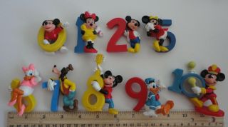 (9) Walt Disney Co.  Mickey,  Minnie Donald Daisy Number Applause Pvc Figures
