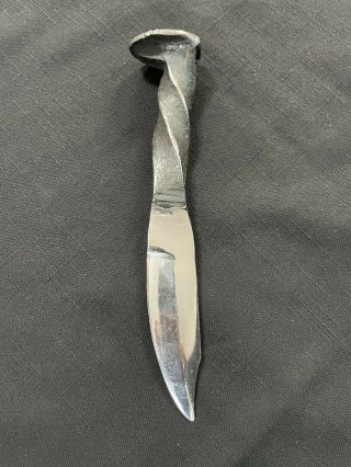 Hand Forged Railroad Spike Carbon Steel Hunting Knife Fixed Blade Unique 260