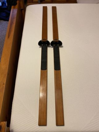Vintage Nordic Track Wood Skis Only Ski Excercise Machine Replacement Parts Pair