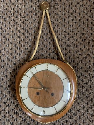 Vintage Kienzle Wall Clock Chime Movement Made In Germany Ship Sea Clock