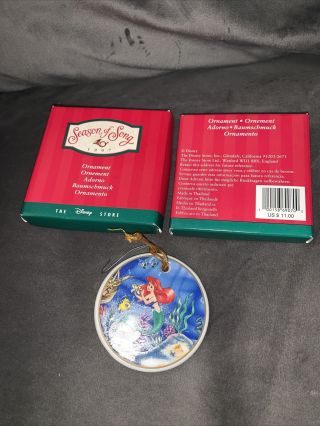 The Little Mermaid Season Of Song 1997 Christmas Ornament Disney Store Exclusive