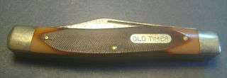 Vintage Schrade N.  Y.  U.  S.  A.  8ot Old Timer Senior Stockman Pocket Knife Usa Made