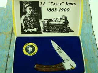 Ltd Casey Jones Railroad Cherokee Bar Lock Folding Pocket Knife Set Knives