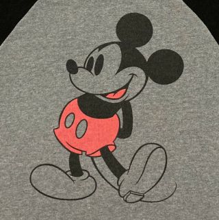 Disney Vintage Mickey Mouse 80’s Black & Gray Sweatshirt/jumper Women’s L Euc