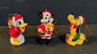Vintage Disney Christmas Ornaments Mickey Mouse,  Donald Duck And Pluto