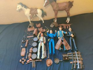Vintage Johnny West Action Figure Doll With Horse