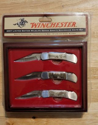 Winchester 2007 Limited Edition Wildlife Series Scrimshaw Knife Set
