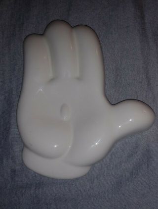 Disney Mickey Mouse Ceramic Gloved Hand Soap Dish Jewelry Tray ©disney Skl Great