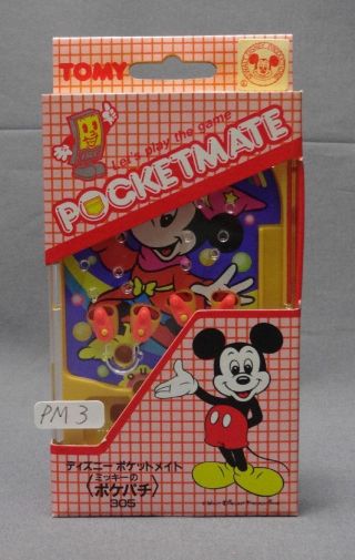 Tomy Pocket Mate Mickey Pokepachi Walt Disney Mini Board Game Box Japan Pm3