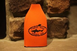 Pumpkin Beer Dogfish Head Punkin Ale Bottle Koozie Orange W/shark Very Rare Htf