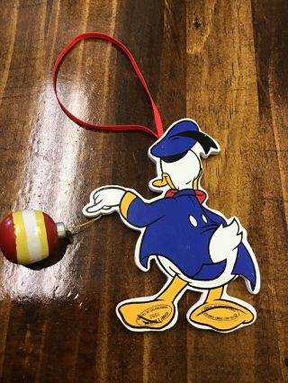 Vintage Kurt S.  Adler Disney Donald Duck Wooden Christmas Ornament 1992 3
