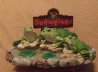 Vintage 1995 Budweiser Frogs (bud - Weis - Er Frogs) Collectible Statue 10168