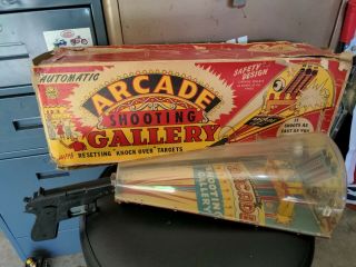 Marx Ca.  1960’s Lithographed Tin “automatic Arcade Shooting Gallery”