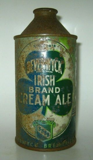 Old Beverwyck Since 1878 Irish Cream Ale Cone Top Beer Can Albany,  York