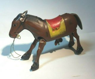 Vintage Occupied Japan Tin Wind Up Mechanical Horse