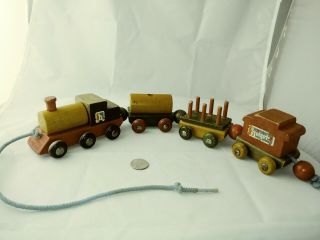 Vintage Holgate Pull - Toy Wood Toy Train - 1940 