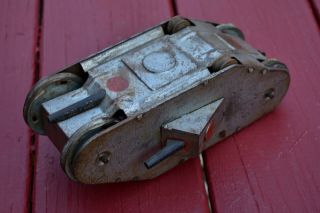 Vintage Post Wwi 1920s Marx Tin Metal Wind Up Military Rollover Tank Toy Runs