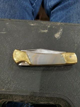 Case,  Buck,  Remington,  One Of A Kind.  Polished Stone Knife