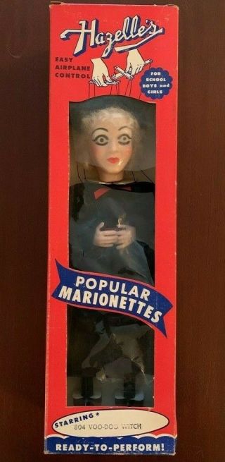 Vintage 1960s Hazelle’s Popular Marionettes 804 Voo - Doo Witch