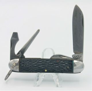 Vtg Camco Usa Vintage 450 Camp Utility Type Folding Pocket Knife Very Good