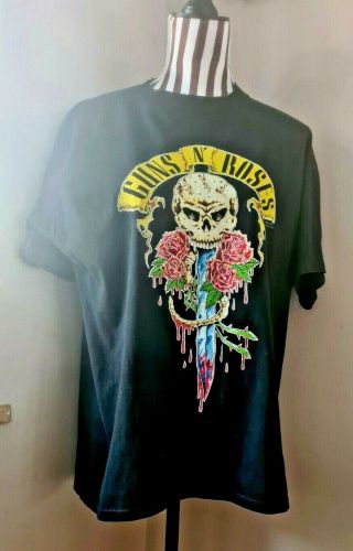 Vintage Guns N Roses T - Shirt.  Vintage Metal Band Single Stitch 1991 Brockum.