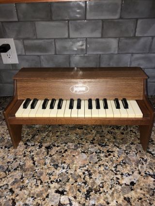 Vintage Jaymar Childs Wood Toy Table Top Piano 30 Keys