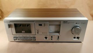 Vintage Akai Cs - M3 Woodgrain Stereo Cassette Deck