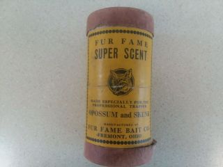 Vintage Trapping Scent,  Fur Fame Scent Opossum/skunk,  Fur Fame Bait Co.