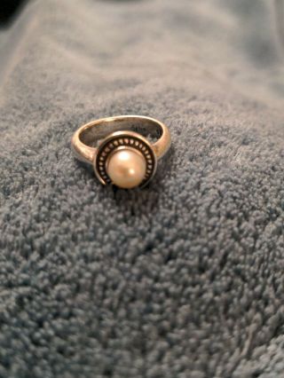 James Avery Sterling Silver Vintage Pearl Ring Sz 5