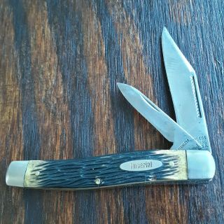 Imperial Knife Made In Usa Long Pull 2 Blade Jack Vintage Folding Pocket