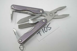 Gray Leatherman Squirt P4 Mini Multi Tool Pocket Knife Pliers Folding Retired