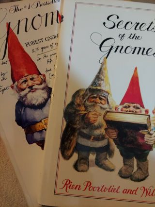 Vintage Gnomes And Secrets Of The Gnomes Signed By Poortoliet & Huygen Hardcopy
