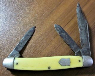 Vintage Kutmaster 3 Blade Folding Pocket Knife Utica Ny 3 3/8 " Long