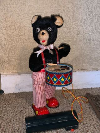 1950’s Cragstan Toy Barney Bear The Drummer Boy R/C Made In Japan 3