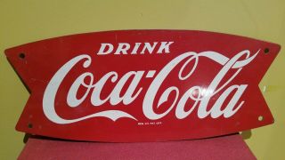 Vintage Drink Coca - Cola Metal Sign