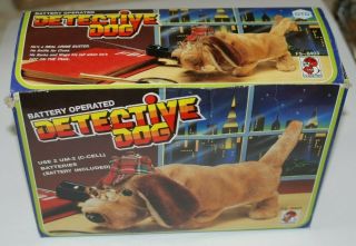 Vintage Detective Dog Battery Operated W/box - - Fu Shin Toys
