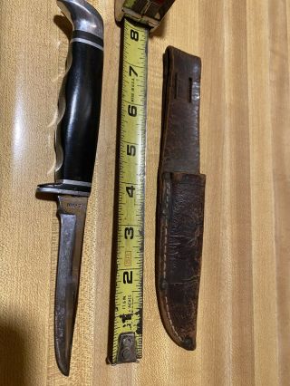 Vintage Case Xx Fixed Blade Knife With Sheath.